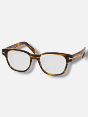 Tom Ford TF5977 Mens Brown Square Blue Light Glasses Frames 52-18-145